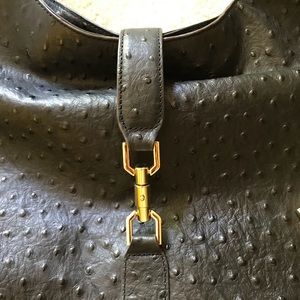 GILI black genuine leather handbag with tassel